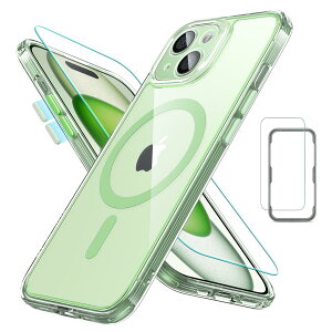 �y�ČRMIL�K�i�EMagsafe�Ή��z ESR iPhone 15 Plus �P�[�X �Z�b�g ��ʕی�t�B���� �J�����ی� ���ɋ����w�� ���C�����X�[�d �X�g���b�v�z�[���t�� ��phone15plus �P�[�X Classic�V���[�Y�i�N���A_�t���X