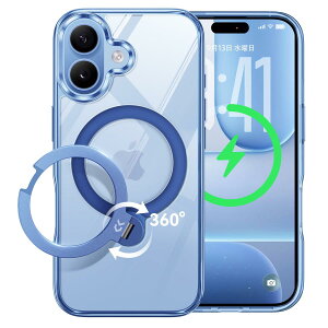 �y�����ʂ�㎿���E��_360°��]�zCASEKOO iPhone 17 �p�P�[�X �N���A �ω��� ���c���� �p�x���� MagSafe�Ή� �ČR�K�i�ی� �ϏՌ� �ő�25W�}���[�d�Ή� �t�B�b�g�� ���b�v�z�[���t�� ���� ��phone17�p
