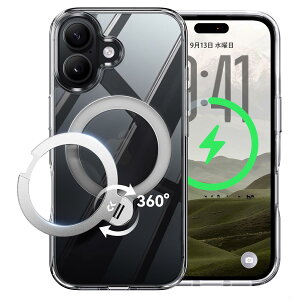 �y�����ʂ�㎿���E��_360°��]�zCASEKOO iPhone 17 �p�P�[�X �N���A �ω��� ���c���� �p�x���� MagSafe�Ή� �ČR�K�i�ی� �ϏՌ� �ő�25W�}���[�d�Ή� �t�B�b�g�� ���b�v�z�[���t�� ���� ��phone17�p