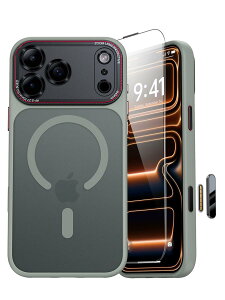 �y�ČRMIL�K�i�E�w��h�~�zJUESHITUO iPhone 17 pro max �p�� �P�[�X �ϏՌ� �}�b�g �}�O�l�b�g���� ��phone17promax �p�� �P�[�X MagSafe �[�d�Ή� 1X�X�N���[���ی� ���΂݂Ȃ� �X�g���b�v�z�[���t�� ����