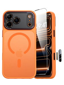 �y�ČRMIL�K�i�E�w��h�~�zJUESHITUO iPhone 17 pro max �p�� �P�[�X �ϏՌ� �}�b�g �}�O�l�b�g���� ��phone17promax �p�� �P�[�X MagSafe �[�d�Ή� 1X�X�N���[���ی� ���΂݂Ȃ� �X�g���b�v�z�[���t�� ����