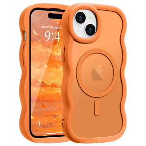 Pepmune iPhone 15 Plus/iPhone 14 Plus �p �P�[�X MagSafe�Ή� �E�F�[�u ������ ����~�� ������� ���� �؍� �ϏՌ� �w��h�~ ���C�����X�[�d �X�}�z�P�[�X �X�g���b�v�z�[���t��(�I�����W)