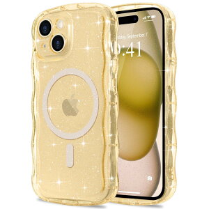 Pepmune iPhone 15 Plus �p �P�[�X �L���L�� ���� �J�o�[ �؍� ���킢�� ���� �E�F�[�u ������ MagSafe�Ή� ���C�����X�[�d�Ή� �ϏՌ� �l�C �V���v�� ����~�� �}�O�l�b�g���� �X�g���b�v�z�[���t
