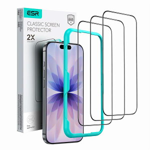 ESR iPhone 17 �K���X�t�B���� iPhone16Pro�ی�t�B���� 3�� �����K���X ��phone16pro/17 �ی�t�B���� �ȒP���t���c�[���t�� ���������x iphone17/16pro �K���X�t�B���� �d�x9H �R���K�i�̔�U�h�~�� �Ϗ�