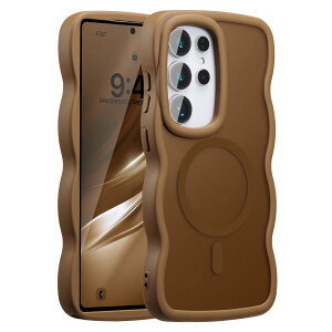 UEEBAI �Ή� Samsung Galaxy S25 Ultra 5G �p�� �P�[�X ���� TPU �E�F�[�u�f�U�C�� �X�}�z�P�[�X �N���A ���� �l�C ������� �P�[�X MagSafe�Ή� ���^ �y�� �ϏՌ� �g�^ �o���p�[ �X�}�z�P�[�X - �S�[���h