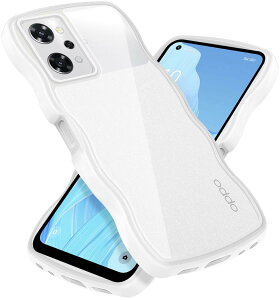 �N���A OPPO Reno9 A/OPPO Reno7 A �P�[�X ���킢�� �g��t���[�� ���˂��� �ϏՌ� OPG04 �X�}�z�P�[�X ����~�� �l�C ���� �J�o�[ �����h�~ ���C�����X�[�d�Ή� (�z���C�g)
