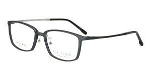 遠近両用メガネ メンズ スクエア HOYA 視力補正用 累進屈折力レンズ付き アイクラウド EC1104