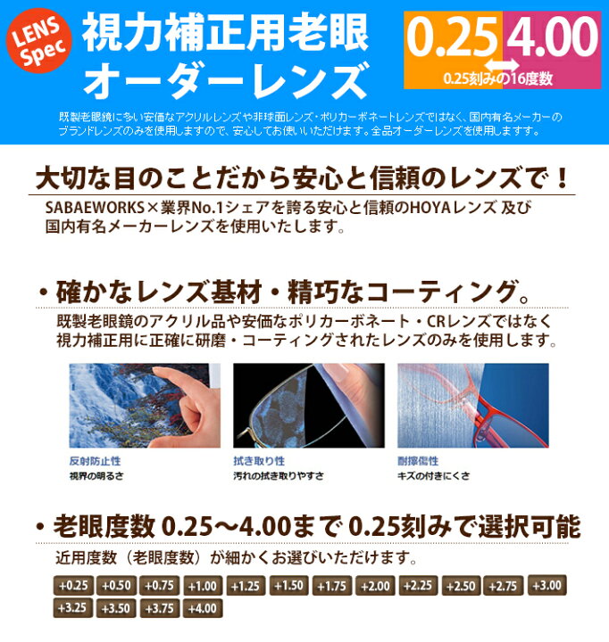 楽天市場 老眼鏡 鯖江ワークス コラビー 度付きメガネ 格好いい スクエア ふちなし ツーポイント おしゃれ シニアグラス 視力補正 度数調整 度数調節 左右違い Hoya 度数 0 25 0 5 0 75 1 0 1 25 1 5 1 75 2 0 2 25 2 5 2 75 3 0 3 25 3 5 3 75 4 0