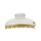 アレクサンドル ドゥ パリ ALEXANDRE DE PARIS / PINCE VENDOME 7.5CM ヘアクリップ #ICCM 15571 02 P1 BLANC