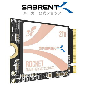 SABRENT SSD 2TB、M.2 SSD 2TB、NVMe 2TB PCIe 4.0 M.2 2230、内蔵SSD速度最大5000MB、DRAMレス低消費電力、Steam DeckやMicrosoft Surface ASUS ROG Ally, Mini PCs などに対応した高性能SSD（SB-213Q-2TB）