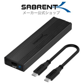 SABRENT M.2 SSD外付けケース/ M.2 SSD PCIe NVMeとSATA SSDに対応/ SSD 1TB、SSD 2TB、SSD 500GB、SSD 4TB、16TBまで対応/ USB Type-C 3.2 Gen 2/ 10gbps/ SuperSpeed/ アルミ製/ 工具不要/ PC、ミニPC、Macbook、ノートPCに使用（EC-SNVE）