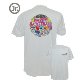 バスケ Tシャツ ジュニア 「HAPPY BASKETBALL」 半袖 練習着 (ノースアイランド) NORTHISLAND