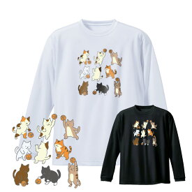 バスケ ロンT ジュニア 長袖 「ネコとボール」 バスケットボール 練習着 NORTHISLAND ノースアイランド