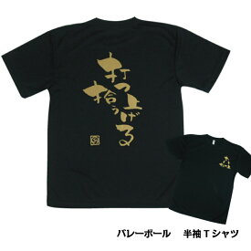 バレーボール 練習着 メンズ 文字 半袖 Tシャツ 「打つ・拾う・上げる」 (ノースアイランド) NORTHISLAND