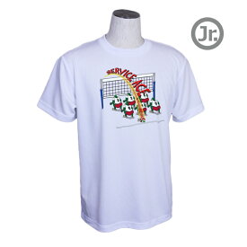 バレーボール 練習着 文字 ジュニア 半袖 Tシャツ 「サービスエース」 (ノースアイランド) NORTHISLAND