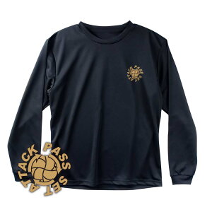 バレー 練習着 長袖 メンズ 左胸ワンポイントマーク 「パス・セット・アタック」 Tシャツ ノースアイランド(NORTHISLAND)