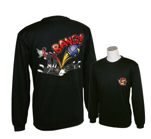 バレーボール 練習着 長袖 メンズ Tシャツ 「バレー戦隊バレンジャー ウツンジャーアタック」 (ノースアイランド) NORTHISLAND