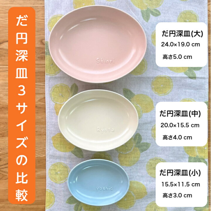 楽天市場】結婚祝い 名入れ お皿 名前入り だ円深皿大 名入れ食器 楕円 