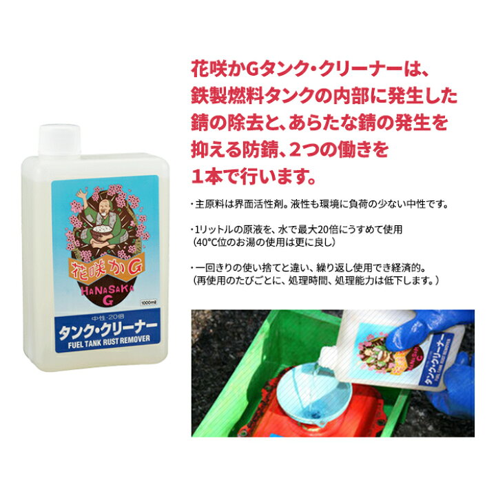 楽天市場】榮技研 花咲かG タンククリーナー 1L 250028 タンク 燃料 