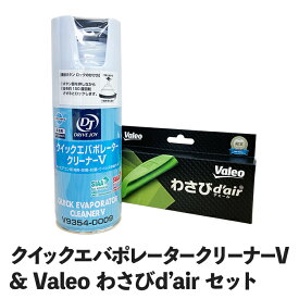 クイックエバポレータークリーナーV & わさびデェール セット | ドライブジョイ クイックエバポレータークリーナーV 60ml エアコンクリーナー 消臭 除菌 防カビ ヴァレオ わさびd'air わさびデェール VCC04624 カーエアコン メンテナンス おすすめ V93540009-VCC04624