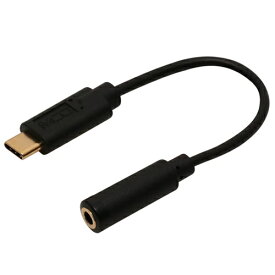 【メール便対象商品】 MCO USB Type-C オーディオ変換ケーブル DAC内蔵タイプ ブラック SAD-CE04BK