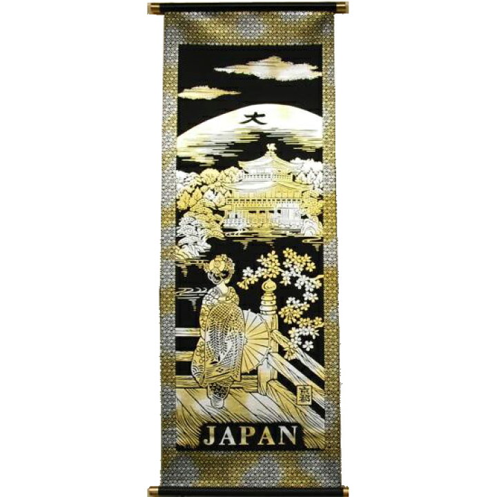 楽天市場】【日本のお土産】 金箔掛け軸 中サイズ(高さ約84cm) 金閣寺 