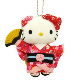 サンリオ ハローキティ ちりめん日本人形 レッド Sサイズ