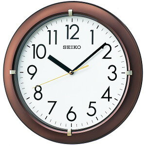 【最大2000円OFFクーポン27日(月)09:59迄】SEIKO CLOCK セイコー クロック 掛け時計 (白 パール KX621W / 茶 メタリック KX621B) アナログ クオーツ 壁掛け時計 エントリーモデル