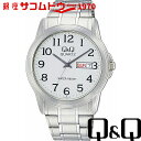 Q&Q キューアンドキュー 腕時計 ウォッチ Day&Date(デイ&デイト) スタンダード シルバー A142-214 メンズ [メール便 日時指定代引不可]