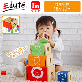 vEdute（エデュテ） IM-12064 I'mTOY トレーニングキューブ 木製玩具