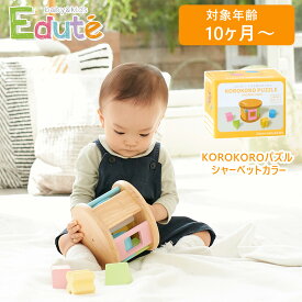 vEdute（エデュテ） ORG-022 EduteB&K KOROKOROパズル シャーベットカラー 木製玩具
