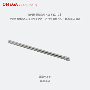腕時計 調整駒用 ベルトピン 2本 オメガ OMEGA ジェネリックパーツ 代用 適合ベルト 1525/855 など