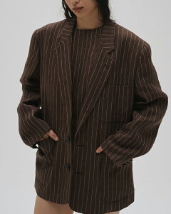 �y�V���ׁzTODAYFUL �g�D�f�C�t�� Boyfriend Stripe Linen Jacket �{�[�C�t�����h�X�g���C�v���l���W���P�b�g 12610108 ��2026�N3�����{���ח\��