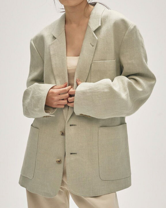 楽天市場】【即納】【送料無料】Boyfriend Linen Jacket ボーイ 