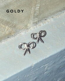 GOLDY/ゴールディ/ビジュー レーン リボン ピアス/アクセサリー/1240402【追跡可能メール便180円】