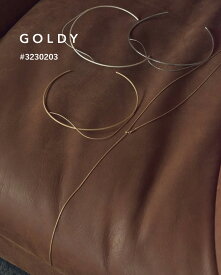 【現品限り】GOLDY/ゴールディ/ストローク ライン ネックカフ × "Y"シェイプ ロング ネックレス/アクセサリー/3230203