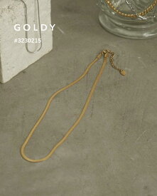 GOLDY/ゴールディ/フラット チェーン ショート ステンレス ネックレス/アクセサリー/3230215【追跡可能メール便180円】