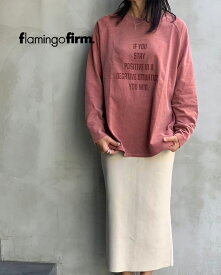 【送料無料】 起毛天竺ロゴカットソー/flamingo firm/フラミンゴファーム/150268