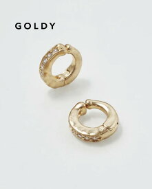 GOLDY ゴールディ キュービックジルコニア フープ ワンタッチ イヤリング 2240506【メール便可】