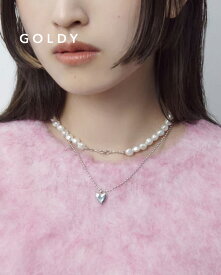 GOLDY ゴールディ パール ライン × ハート レイヤード ネックレス 3241204【メール便可】