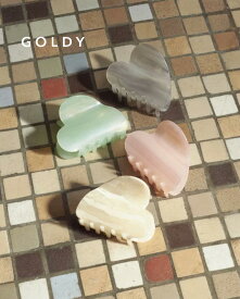 GOLDY ゴールディ マーブル ハート アセチ バンス クリップ "2" 6250108【メール便可】