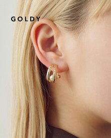 GOLDY ゴールディ ダブル ライン アタッチ パール イヤリング 2250304【メール便可】