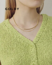 GOLDY ゴールディ アーチ バー × フラット チェーンネックレス 3250814【メール便可】