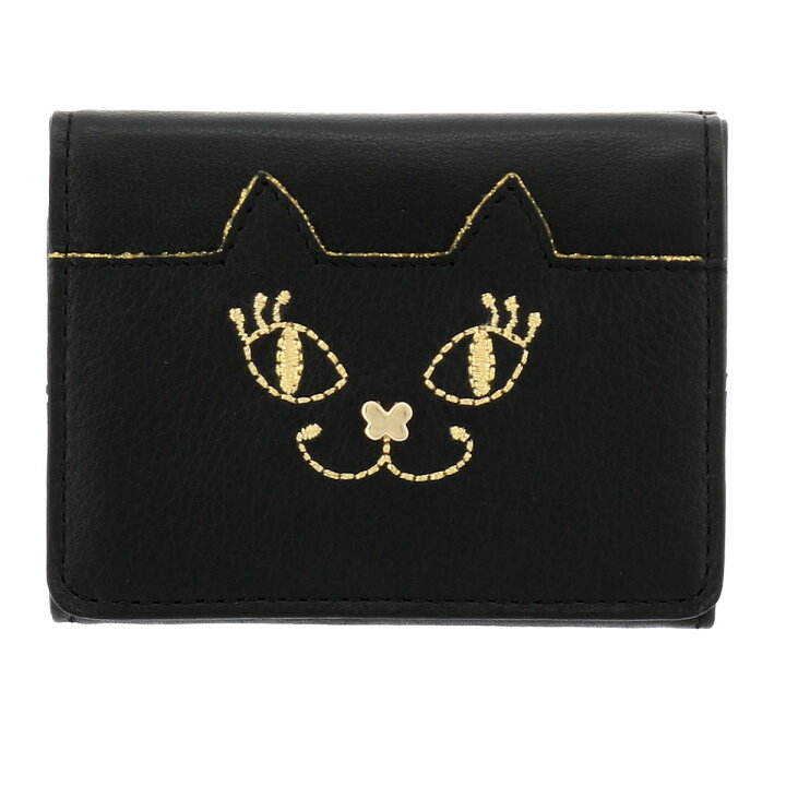 楽天市場 アナスイ 三つ折財布 マイティティ レディース Anna Sui 猫 キャット ミニ財布 牛革 本革 レザー サックスバー 財布バッグ専門店