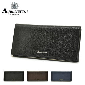 【SALE】アクアスキュータム 長財布 かぶせ メンズ ケンブリッジ 4160121 Aquascutum｜本革 レザー[春財布][即日発送]