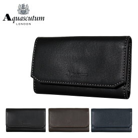 【全品10倍｜期間限定】【SALE】アクアスキュータム キーケースリッチモンド メンズ 8075120 日本製 Aquascutum｜本革 レザー 鹿革[即日発送]