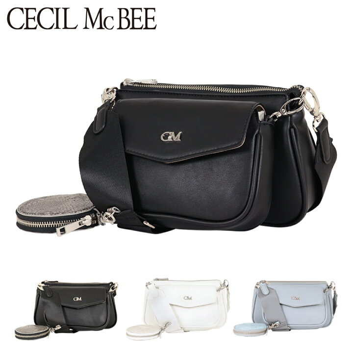 楽天市場 セシルマクビー 3way ショルダーポーチ レディース 093 Cecil Mcbee ショルダーバック ハンドバック サックスバー 財布バッグ専門店