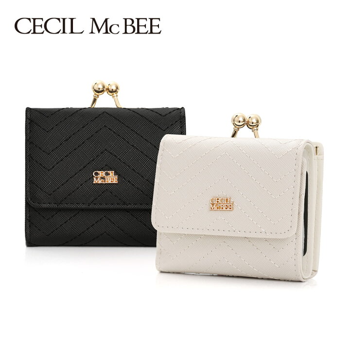 楽天市場 セシルマクビー 三つ折り財布 レディース Cecil Mcbee コンパクト ミニ財布 当社限定 別注モデル 即日発送 サックスバー 財布バッグ専門店