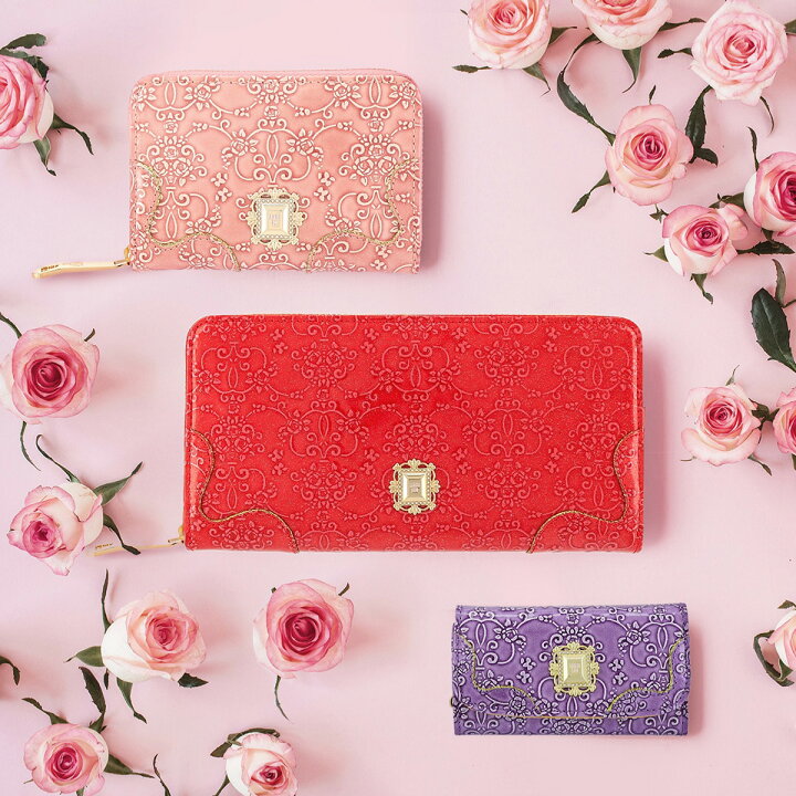 ANNA SUI アナ・スイ ルーミー ラウンドファスナー 長財布 赤 アナスイ 