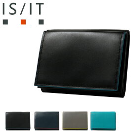 【全品10倍★6/27(金)2時迄】イズイット 三つ折り財布 本革 レザー ワンハンド メンズ 923603 IS/IT ISIT ミニ財布 牛革[DL10]